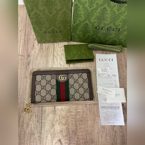 Gucci Ophidia Zip Around Wallet - Picture 1 of 16